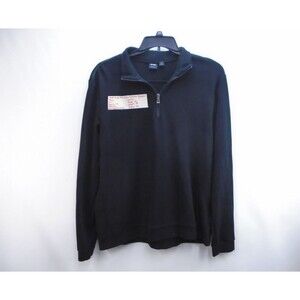 Hugo Boss Quarter Zip Sweater Men's Size XXL Black Piceno Regular Fit Pullover